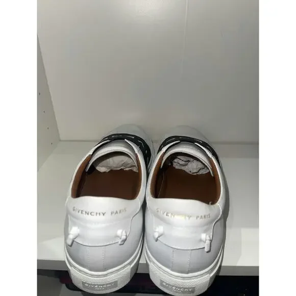 Givenchy White Leather Urban Street Slip-On Sneakers with